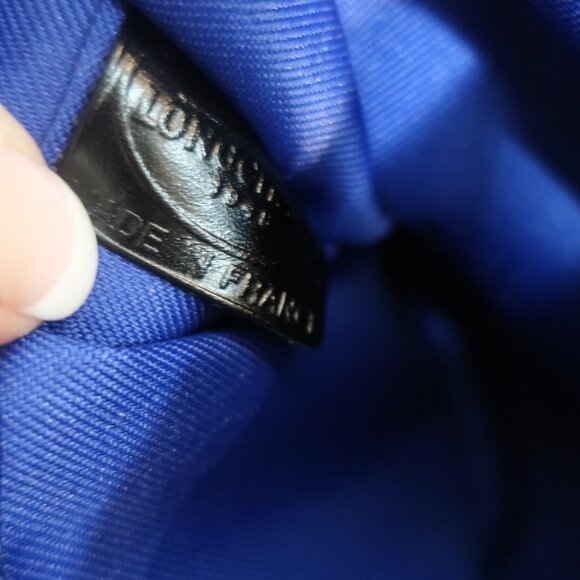 Womens Longchamp Black Patent Leather Monogram Logo Zip Clutch Handbag - Picture 12 of 13